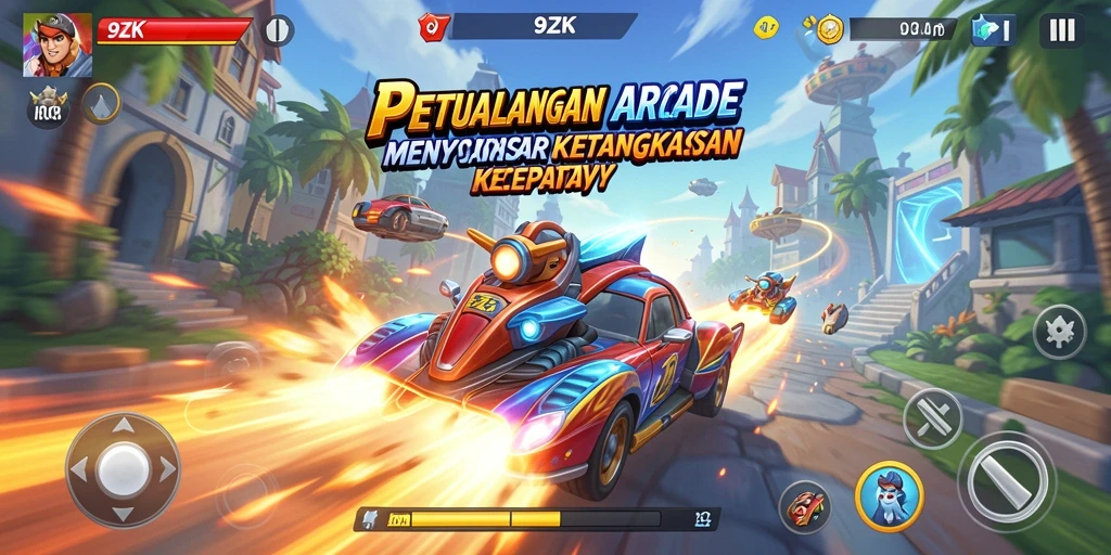 Tampilan gameplay seru dari 9ZK dengan berbagai level menantang.