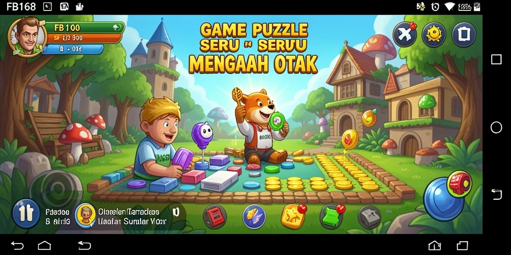 Tampilan gameplay menarik dari game Puzzle FB168.