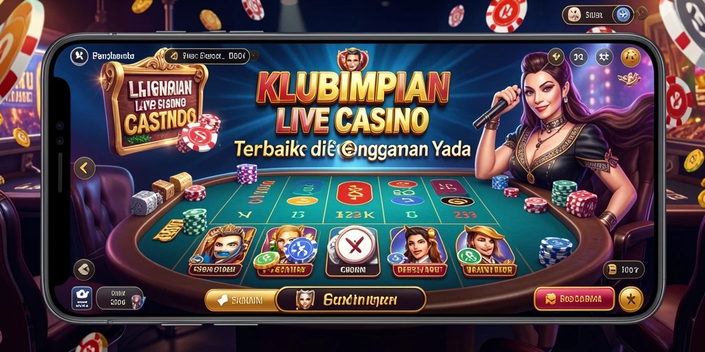 Tampilan gameplay Live Casino yang mendebarkan di KLUBIMPIAN.