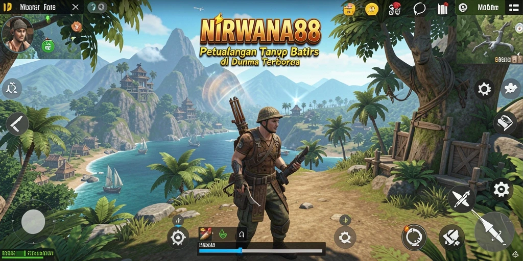 Screenshot gameplay NIRWANA88 menampilkan petualangan epik di dunia terbuka.