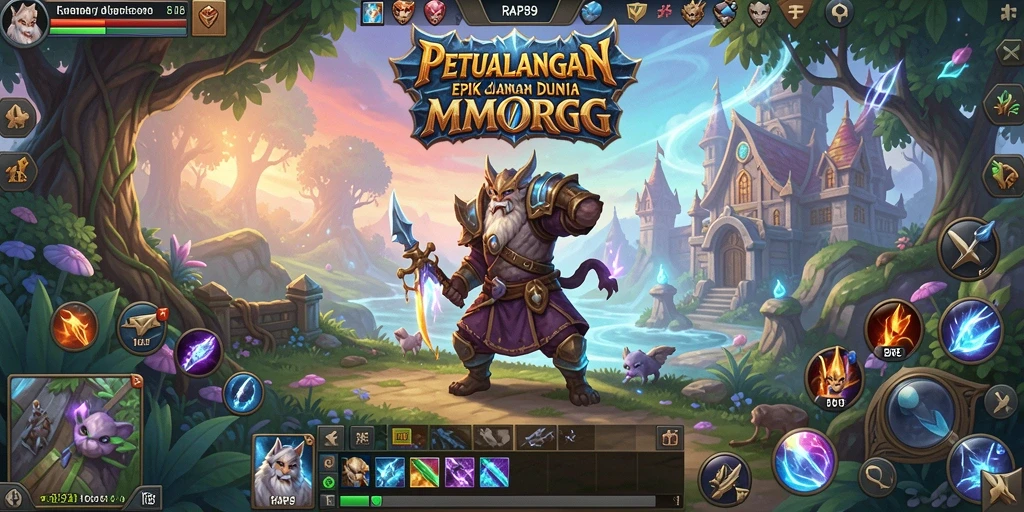 Tampilan screenshot utama RAP89 dengan aksi seru dalam dunia MMORPG.