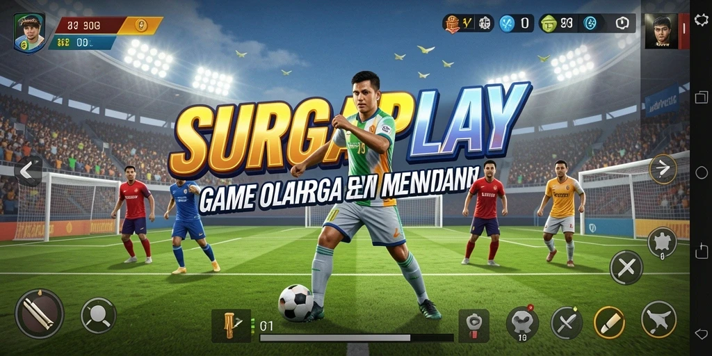 Tampilan dinamis dari permainan olahraga SURGAPLAY.