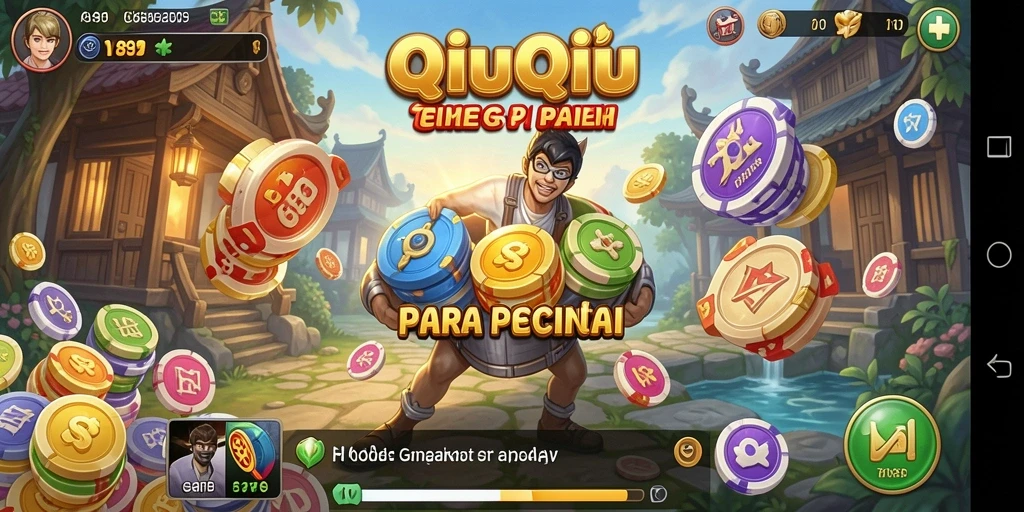Tampilan gameplay QiuQiu yang menarik di V89.